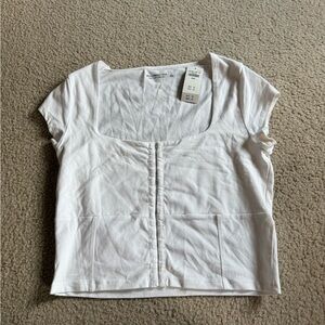 Abercrombie & Fitch White Fitted Shirt